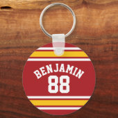 Porte-clés Sports Team Football Jersey Nom personnalisé Numér (Recto)