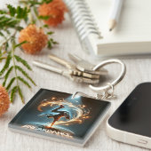 Porte-clés "Spotlight Groove" - dansant sous les projecte (Devant Droit)