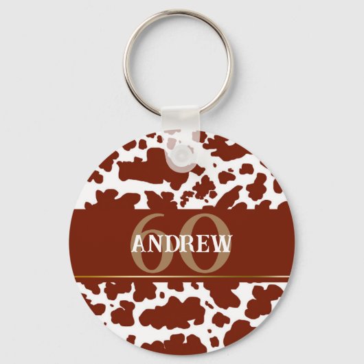 Porte-clés Spots de vache personnalisés Imprimer Fermier Anni (Recto)
