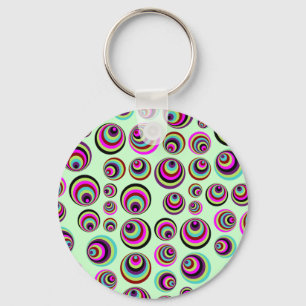 Porte-clés Spots psychiques colorés + votre arrière - plan &