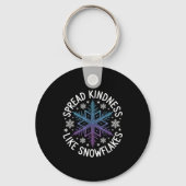 Porte-clés Spread Kindness Like Snowflakes Insrational Winter (Recto)