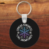 Porte-clés Spread Kindness Like Snowflakes Insrational Winter (Recto)