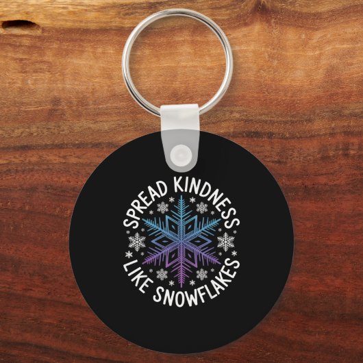 Porte-clés Spread Kindness Like Snowflakes Insrational Winter (Recto)