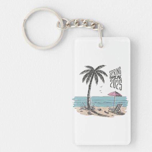 Porte-clés Spring Break 2025 Beach Vibes (Devant)