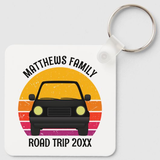 Porte-clés Spring Break Road Trip Sunset Customized (Dos)