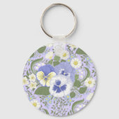 Porte-clés Spring Garden flowers on lavender (Recto)