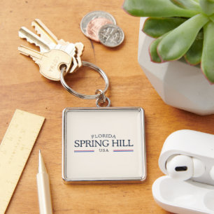 Porte-clés Spring Hill Florida Heritage - Crème classique