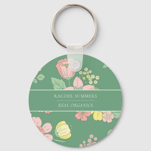 Porte-clés Spring Nature Floral Boho Business (Recto)