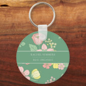 Porte-clés Spring Nature Floral Boho Business (Recto)