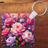Porte-clés Spring Zen Sunrise Pink Blossom Garden  (Verso)