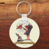 Porte-clés Springtime, 1935 garçon avec lapin (Recto)