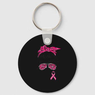 Porte-clés Squad Messy Bun Pink Warrier Cancer du sein