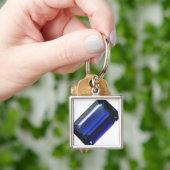 Porte-clés Square Blue Sapphire Keychain (main)
