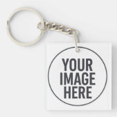 Porte-clés Square Photo Memory Keychain for Daily Use (Devant)