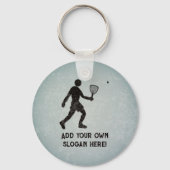 Porte-clés Squash - Jouer Racquetball - propre texte des deux (Recto)