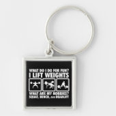 Porte-clés Squat, Banc, Deadlift - Motivation (Devant)