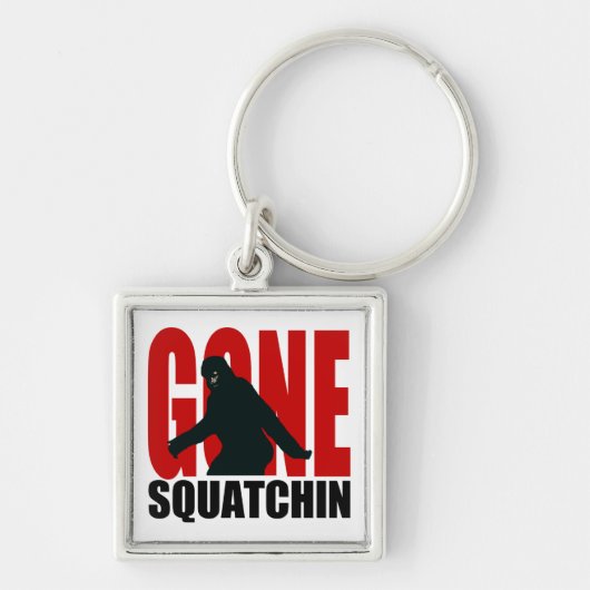 Porte-clés Squatchin allé (rouge et noir) (Devant)