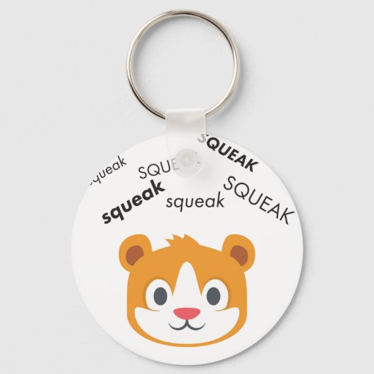 Porte-clés Squeak Hamster Cute Emoji (Recto)