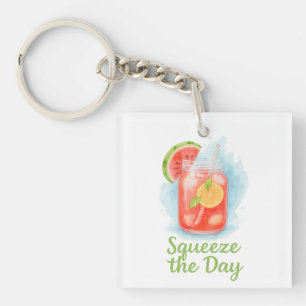 Porte-clés Squeeze the Day - Rafraîchissant jus de fruits d'é