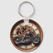Porte-clés Squelette à vélo complètement K.O. (Recto)
