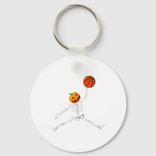 Porte-clés Squelette Basketball Halloween Citrouille Slam Dun