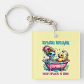 Porte-clés Squelette d'art de mots drôle de sarcasme (Devant)