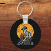 Porte-clés Squelette de baseball Halloween Hommes garçons de  (Recto)