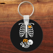 Porte-clés Squelette de bébé pour maternité Halloween (Recto)