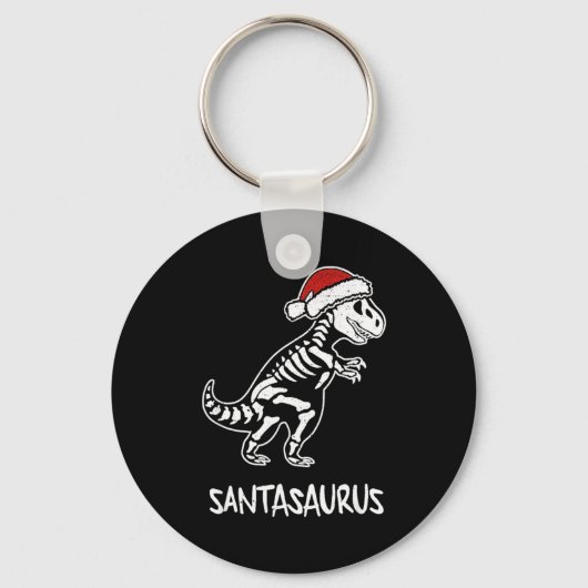 Porte-clés Squelette de dinosaure Santasaurus Noël T Rex (Recto)