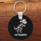 Porte-clés Squelette de dinosaure Santasaurus Noël T Rex (Recto)