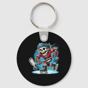 Porte-clés Squelette de hockey Halloween
