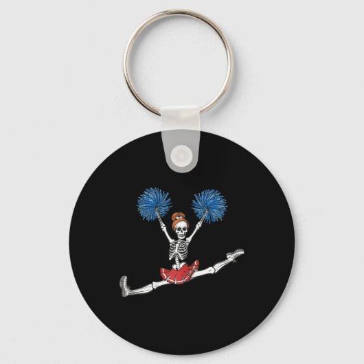 Porte-clés Squelette de meneuse de claque Halloween Squelette (Recto)