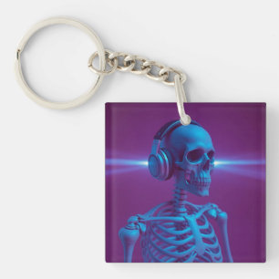 Porte-clés Squelette de musique qui ne meurt jamais