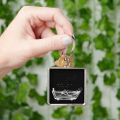 Porte-clés Squelette de rayon X de baignoire - bulles (main)