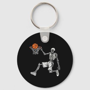 Porte-clés Squelette d'Halloween Joueur de basket-ball amusan