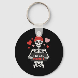 Porte-clés Squelette Drôle De La Saint-Valentin Je Vole Des C