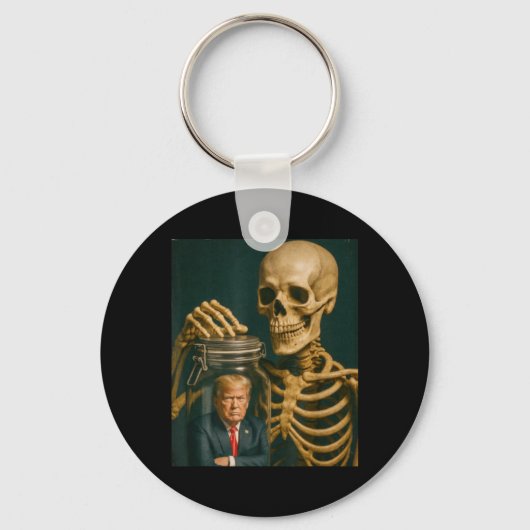 Porte-clés Squelette drôle d'Halloween (Recto)