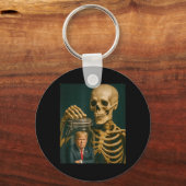 Porte-clés Squelette drôle d'Halloween (Recto)