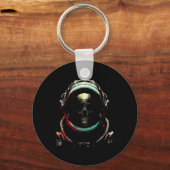 Porte-clés Squelette fantôme d'astronaute - Crâne effrayant H (Recto)