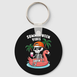 Porte-clés Squelette Flamant rose Summerween Vibes Halloween
