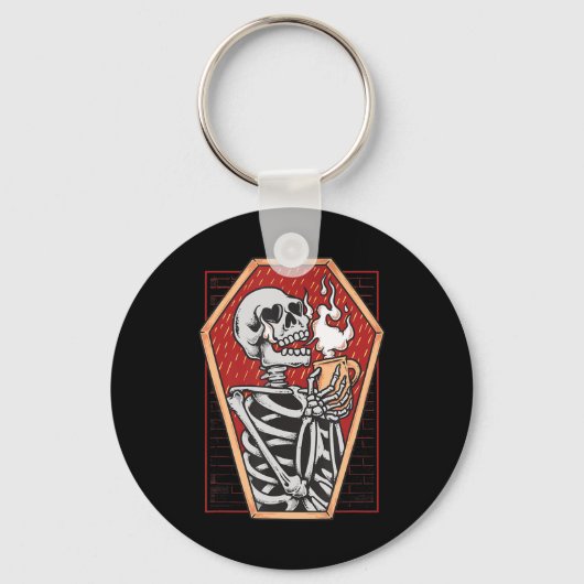 Porte-clés Squelette gothique dans Coffin Mall Goth Halloween (Recto)