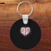 Porte-clés Squelette Main Avec Coeur Classique (Recto)