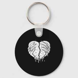 Porte-clés Squelette Mains Coeur - Coeur gothique Classique