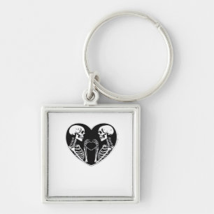 Porte-clés Squelette Mains Coeur Signer Halloween Costume Ret