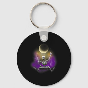 Porte-clés Squelette pivotant Rockstar Moonlit Halloween Bone