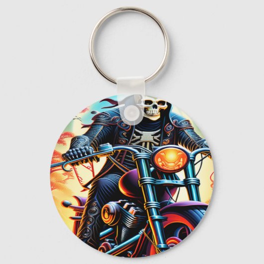 Porte-clés Squelette Traverser la grotte des feux (Recto)