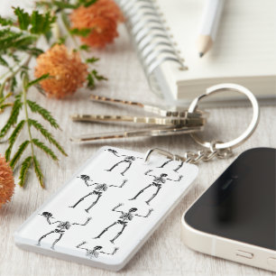Porte-clés Squelettes d'Halloween, friandise ou farce, Hou