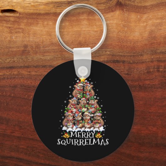 Porte-clés Squirrel Christmas Tree Lights Merry Squirrelmas S (Recto)