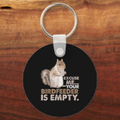 Porte-clés Squirrel Excuse Me Your Birdfeeder Is Empty (Recto)