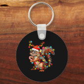 Porte-clés Squirrels Christmas Lights Funny Xmas Squirrel Lov (Recto)